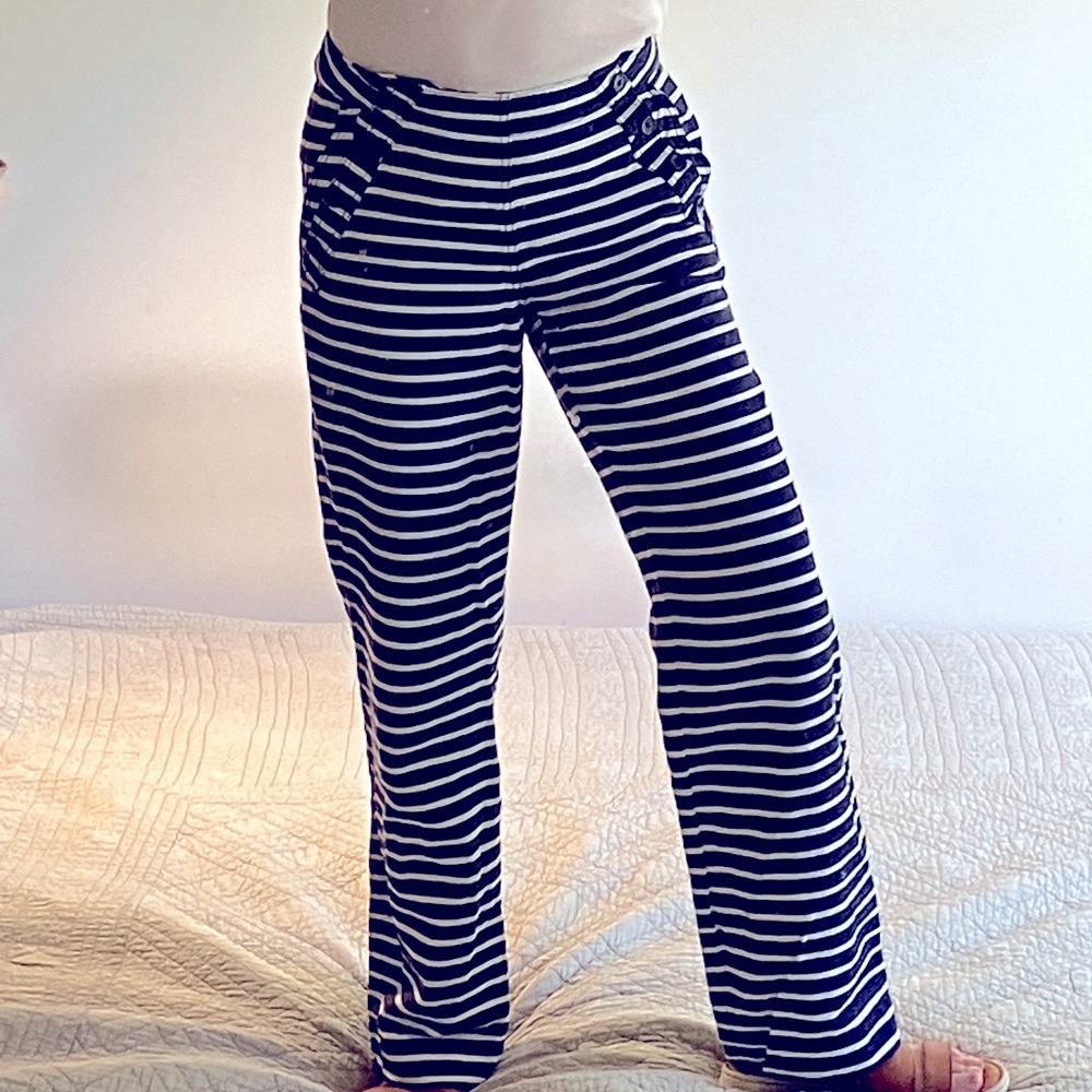 J Crew Horizontal Stripe Sailor Pants